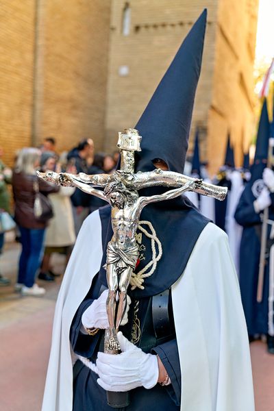 Easter Holy Week procession in Zaragoza Spain