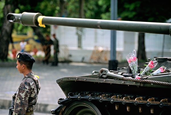 Support from the people during the Bangkok coup detat