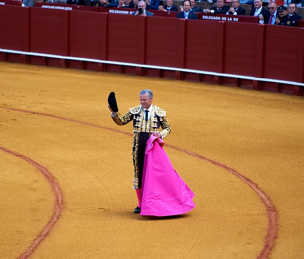 ANDALUSIA SPAIN. Bullfight in Seville Arena