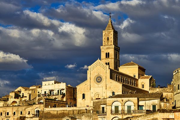 Matera Basilicata Italy. Basilica Pontificia Cattedrale di Maria Santissima della Bruna e SantEustachio