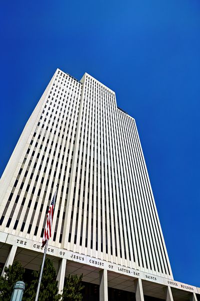 The hedaquarter of the Mormon Church of Jesus Christ the latter day. Salt Lake City Utah USA