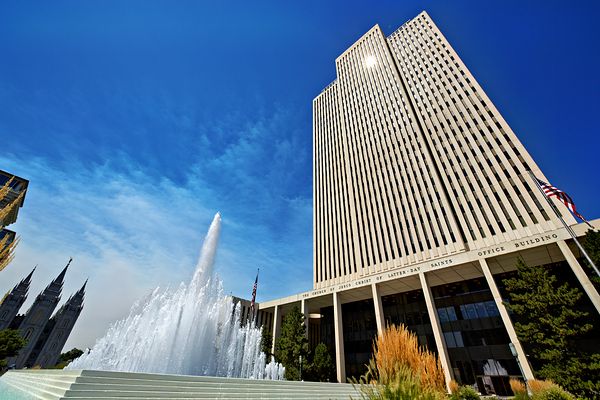 The hedaquarter of the Mormon Church of Jesus Christ the latter day. Salt Lake City Utah USA