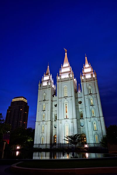 Salt Lake Mormon Temple. Salt Lake City Utah USA