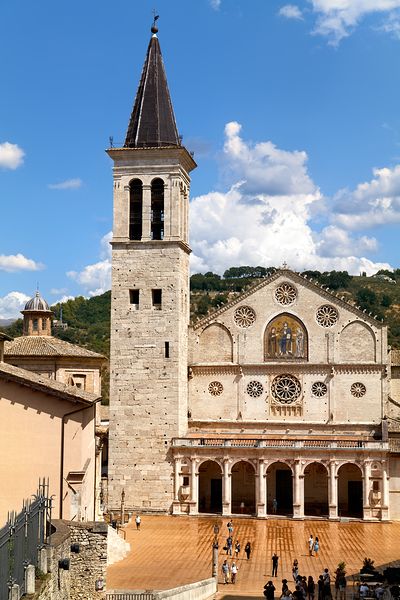 Spoleto Umbria Italy. Duomo di Spoleto Cathedral