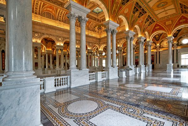Inside the Library of Congress. Washington D.C.