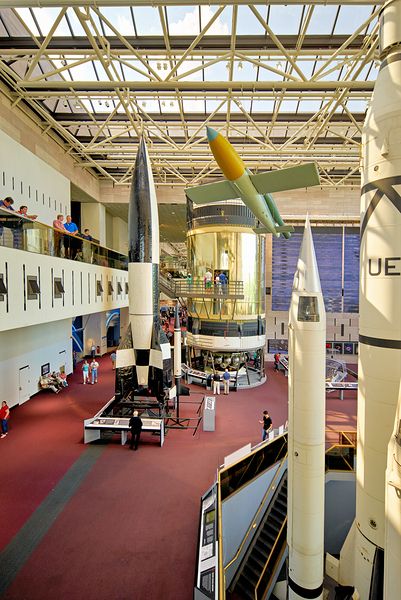 Inside the Smithsonian National Air and Space Museum. Washington D.C.
