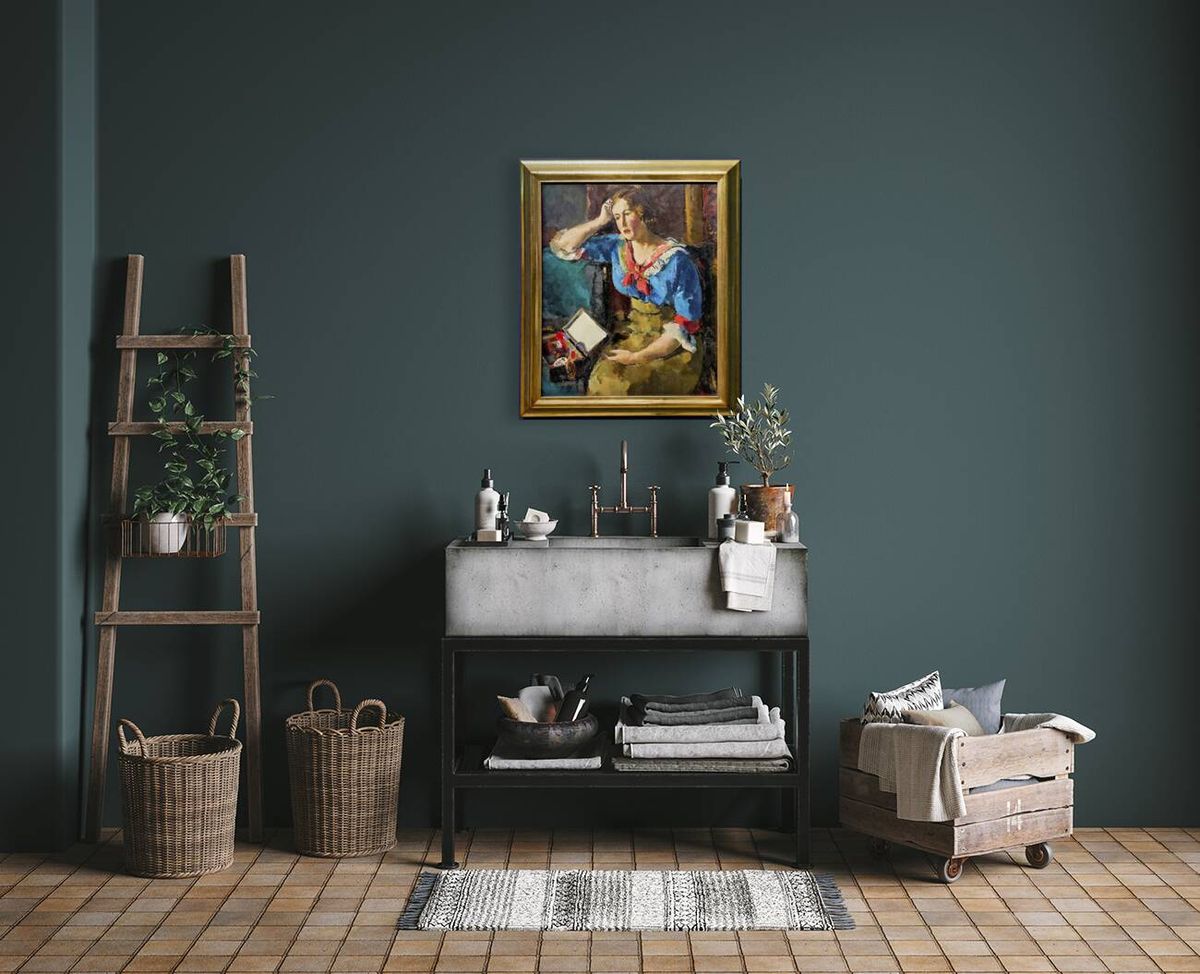 Egon Schiele - Seated Woman in a Blue House 1912 - Belvedere Museum Vienna Austria