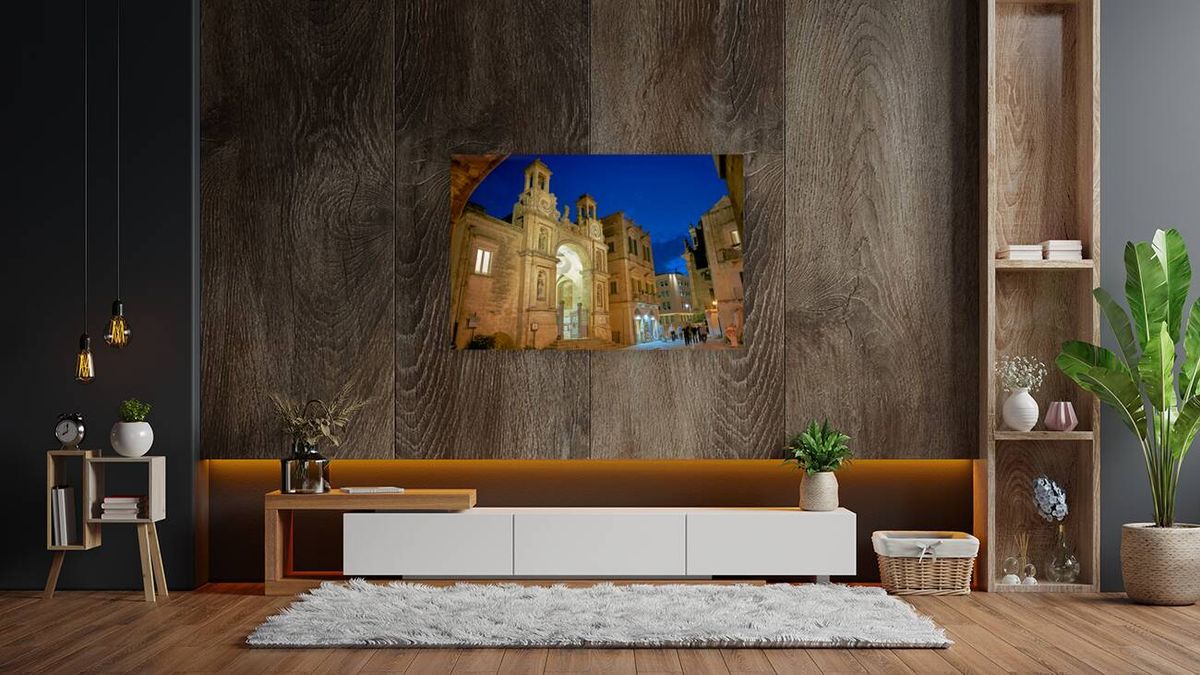 Matera Basilicata Italy. PiazzaSan Francesco by night