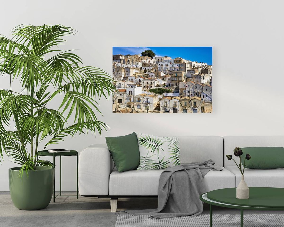 Apulia Puglia Gargano Italy. Monte SantAngelo townscape