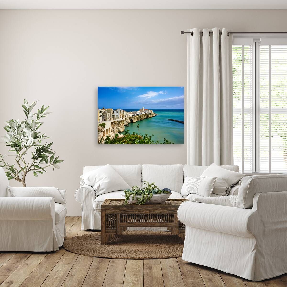 Vieste Gargano. Apulia Puglia Italy. Cape San Francesco and San Francesco church