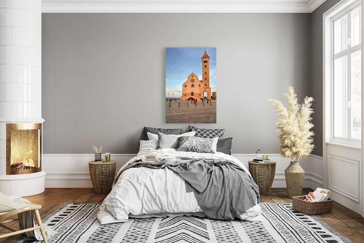 Apulia Puglia Italy. Trani. Basilica Cattedrale Beata Maria Vergine Assunta dedicated to Saint Nicholas at dusk