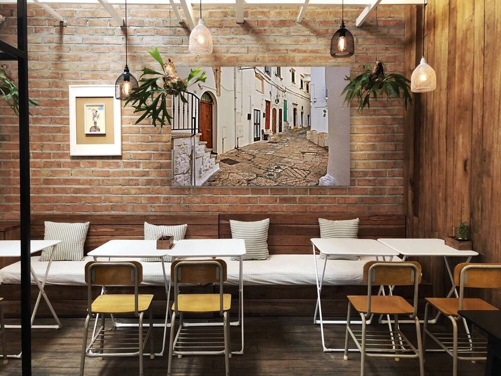 Apulia Puglia Italy. Ostuni. The white town. The narrow alleys of the old town