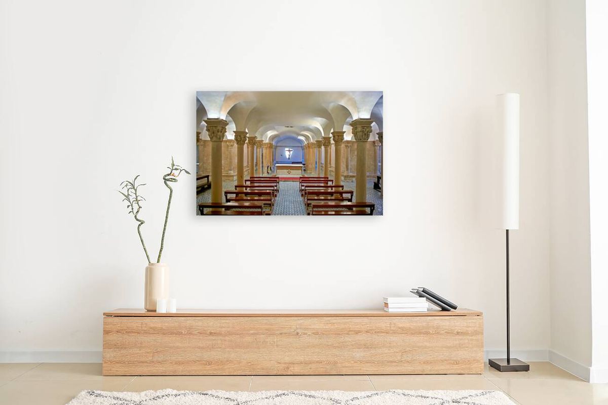 Apulia Puglia Salento Italy. Lecce. Cathedral Maria Santissima Assunta and Saint Orontius. The crypt