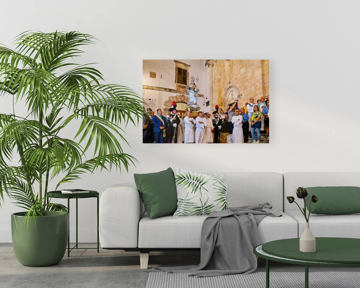 Apulia Puglia Italy. Ostuni. Festival of Saint Orontius. Procession with the statue of the Saint