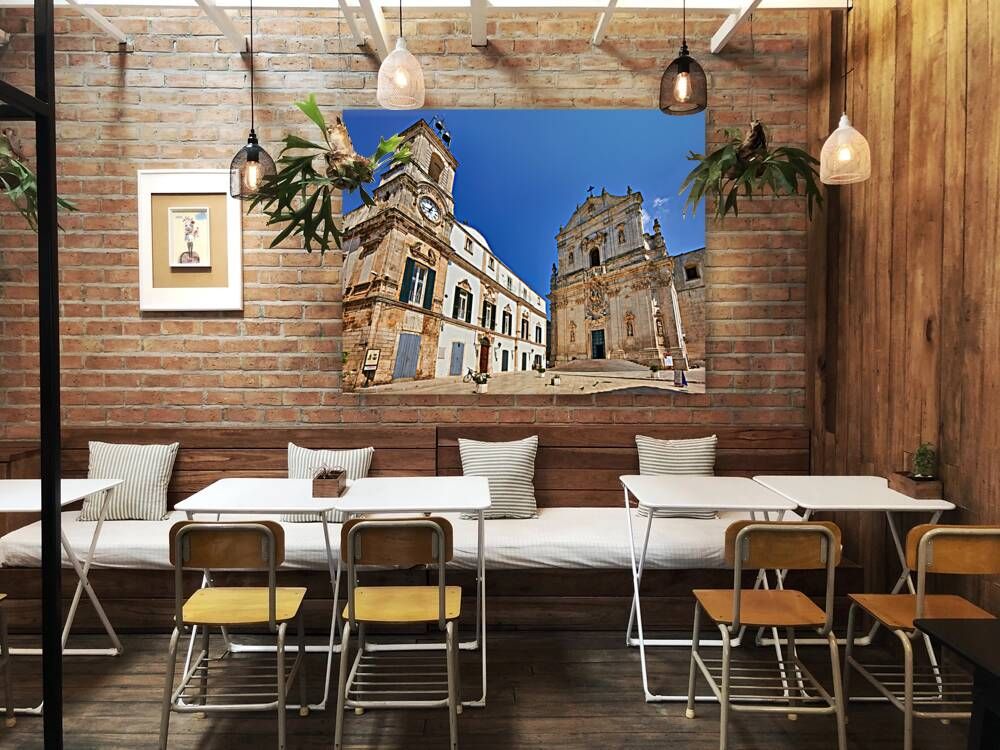 Apulia Puglia Italy. Martina Franca. Piazza Plebiscito and the Cathedral. Basilica S. Martino