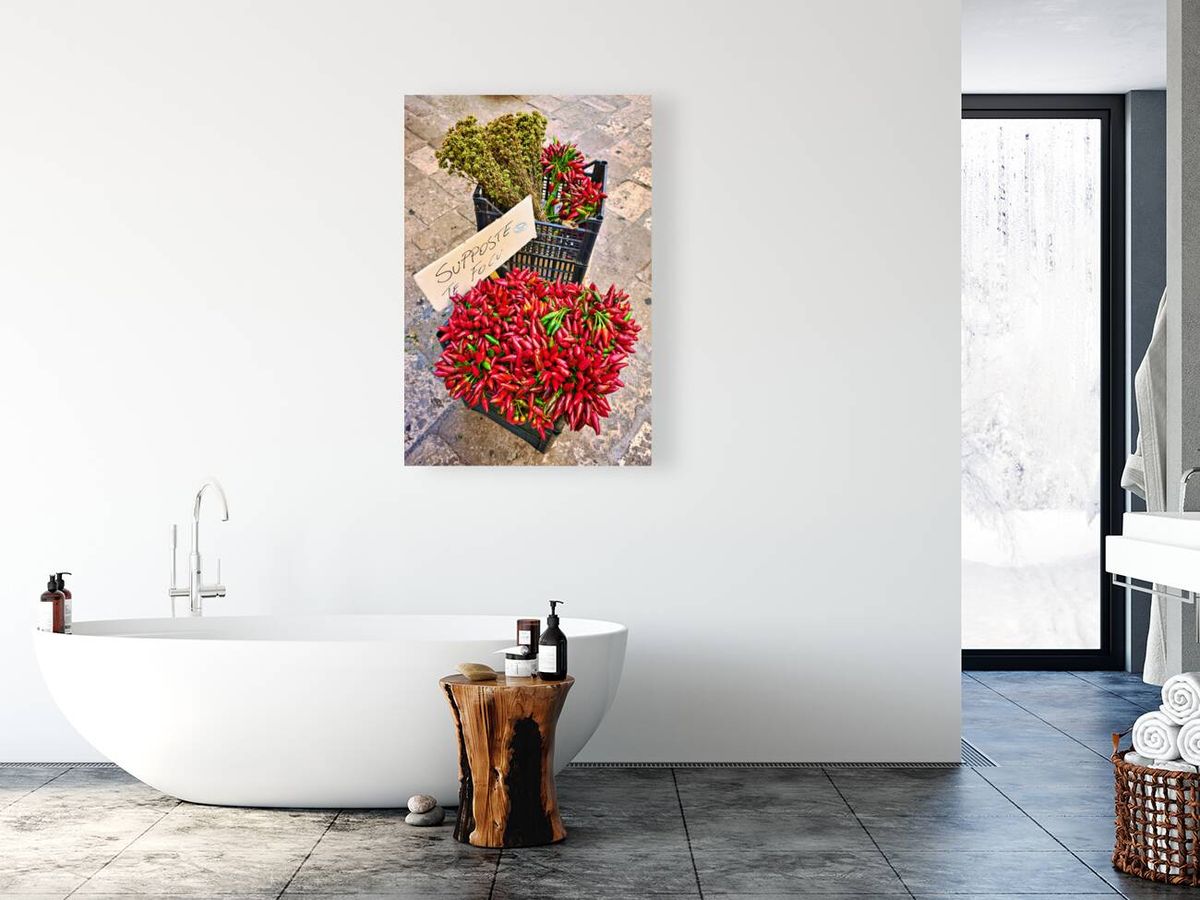 Salento. Apulia Puglia Italy. Gallipoli. Dried red chili