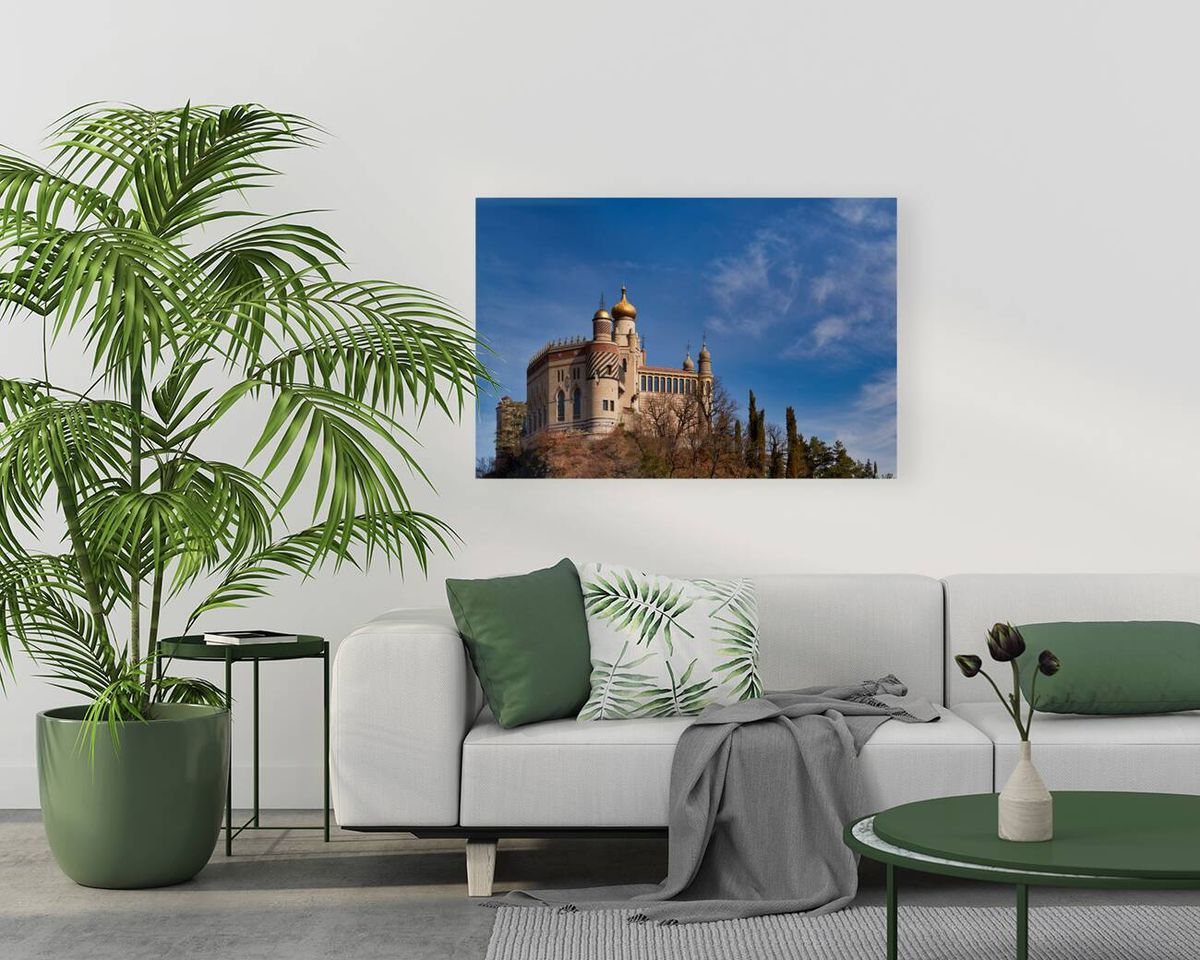 Bologna Italy. Rocchetta Mattei is a fortress located in the northern Apennines