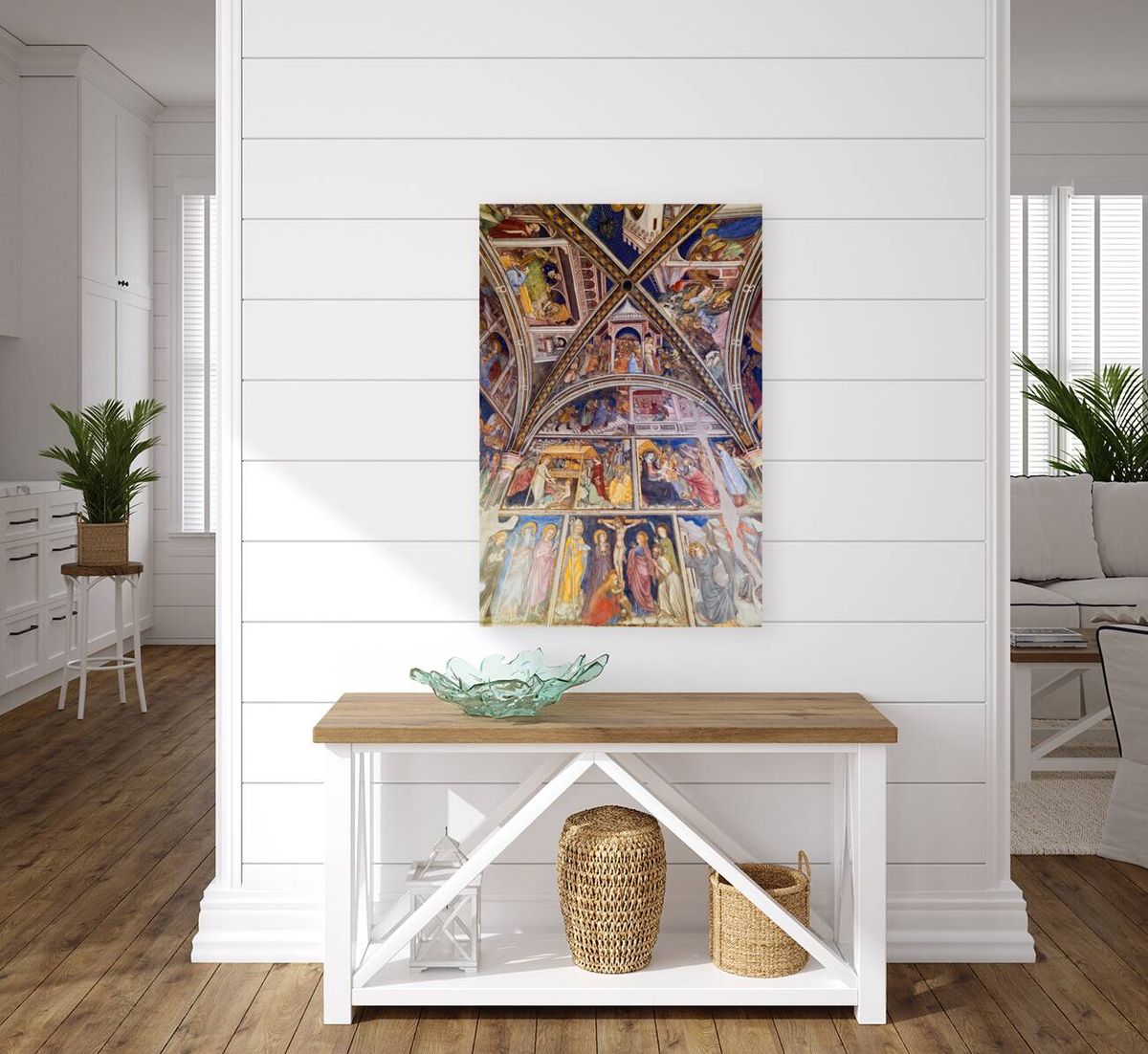 Foligno Umbria Italy. Frescoes at Trinci Palace Palazzo Trinci a patrician residence and museum.