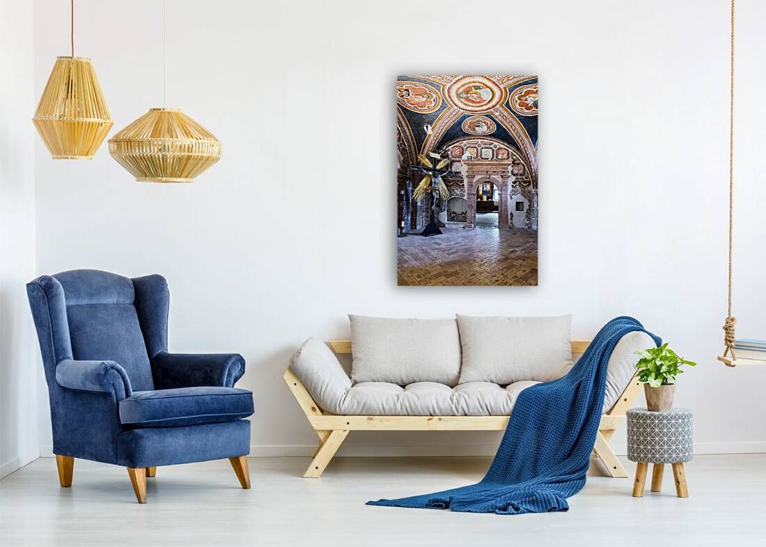 Montefalco Umbria Italy. San Francesco Church frescoed by Benozzo Gozzoli