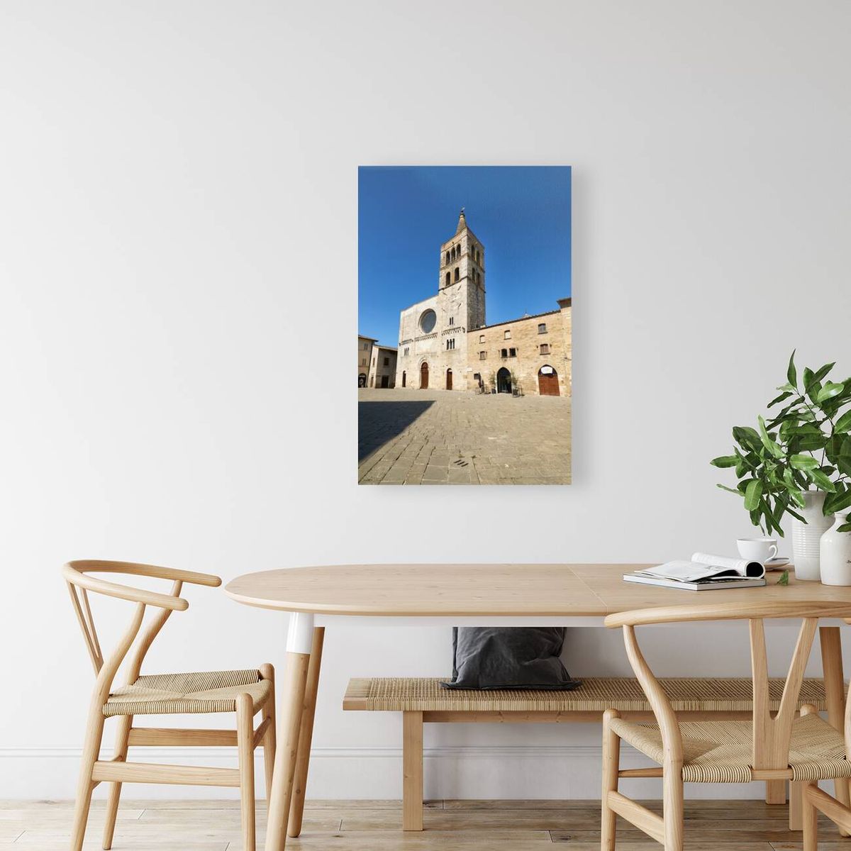 Bevagna Umbria Italy. San Michele Arcangelo church in San Silvestro square