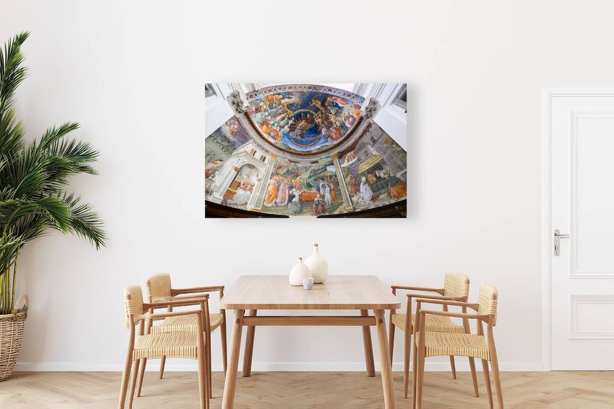 Spoleto Umbria Italy. The interior of the Cathedral. The frescoed apse by Filippo Lippi