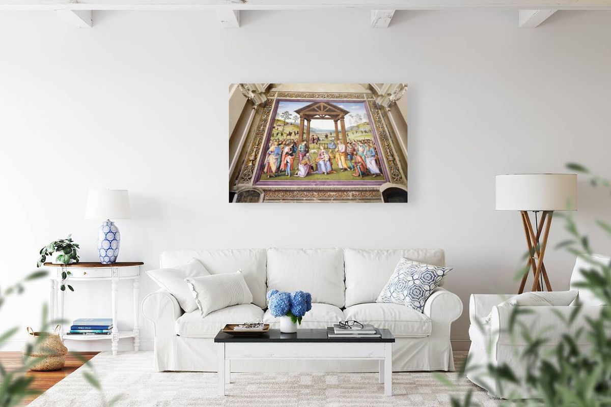 Città della Pieve Umbria Italy. Santa Maria dei Bianchi church. Adoration of the Magi fresco by Perugino