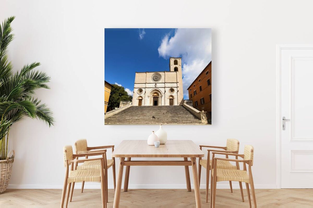Todi Umbria Italy. Concattedrale della Santissima Annunziata. Cathedral. Piazza del Popolo