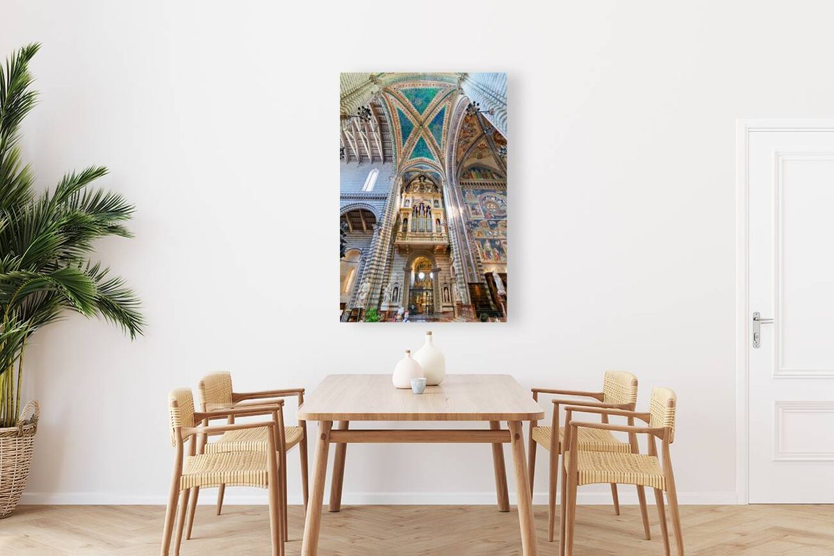 Orvieto Umbria Italy. The interior of the Cathedral. The organ pipe