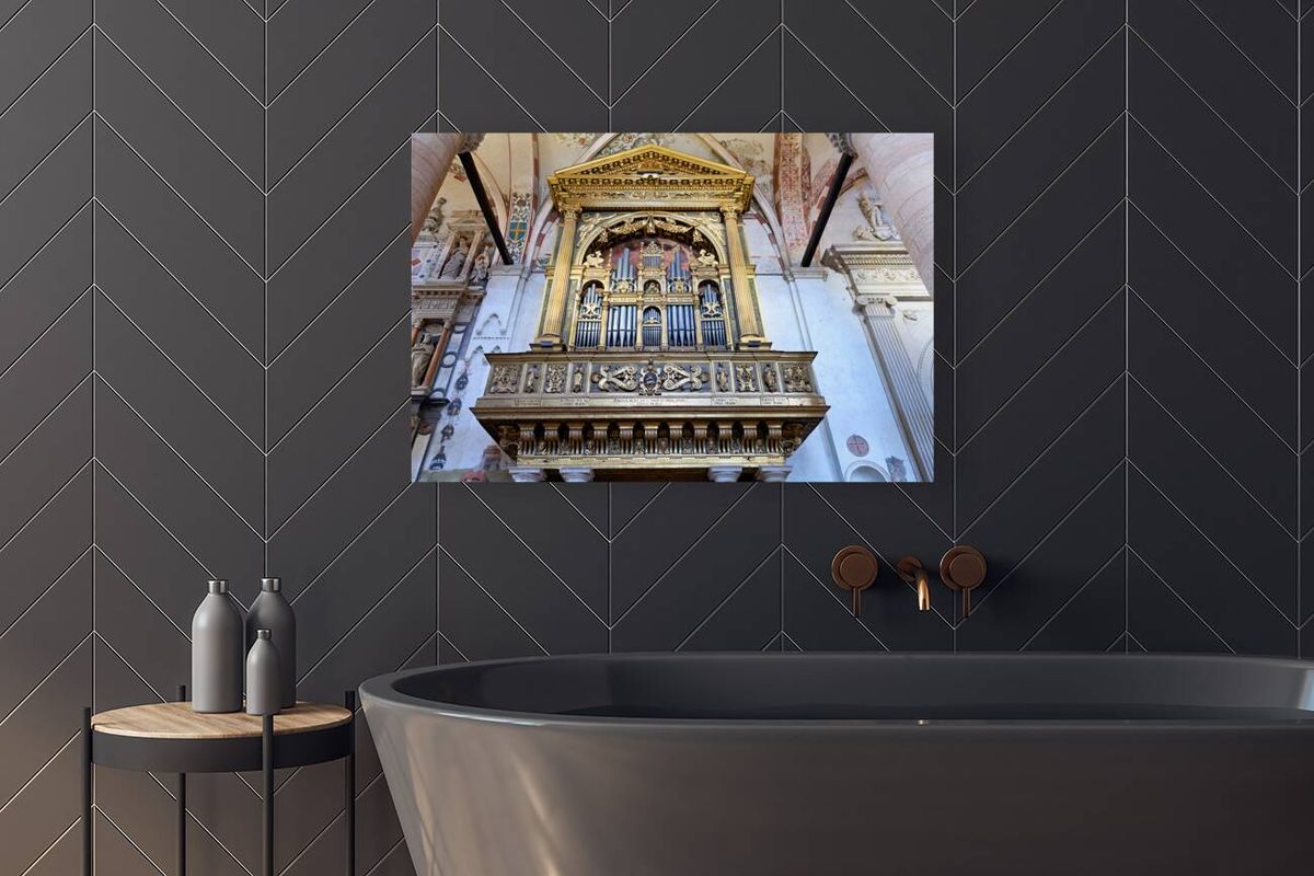 Verona Veneto Italy. The organ of the Basilica of Saint Anastasia