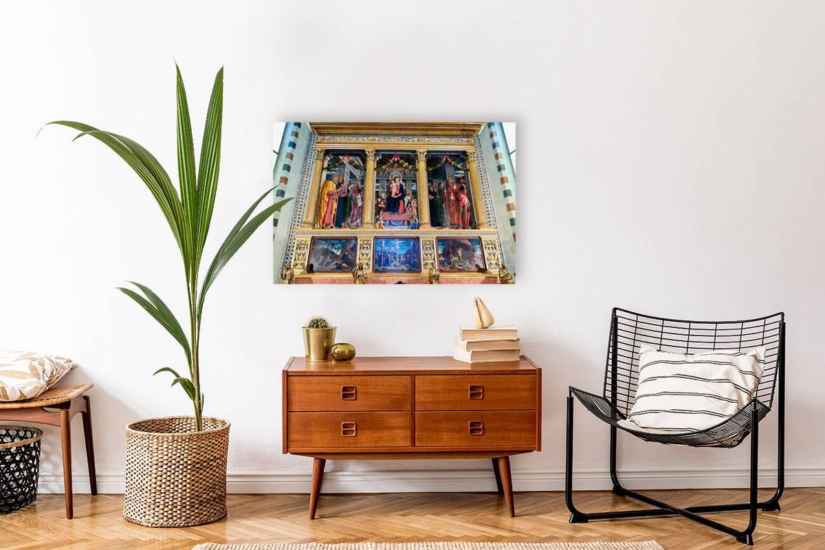 Verona Veneto Italy. The Basilica of San Zeno. The painting of Andrea Mantegna