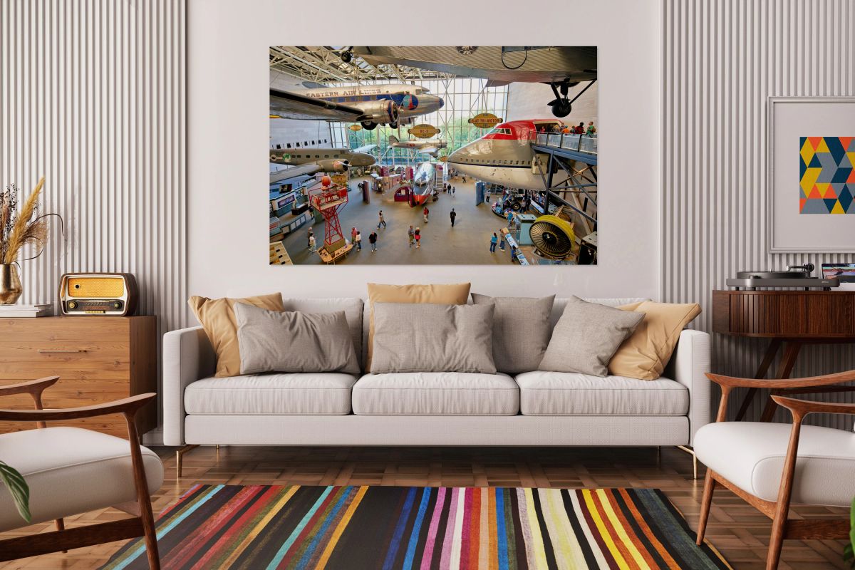 Inside the Smithsonian National Air and Space Museum. Washington D.C.