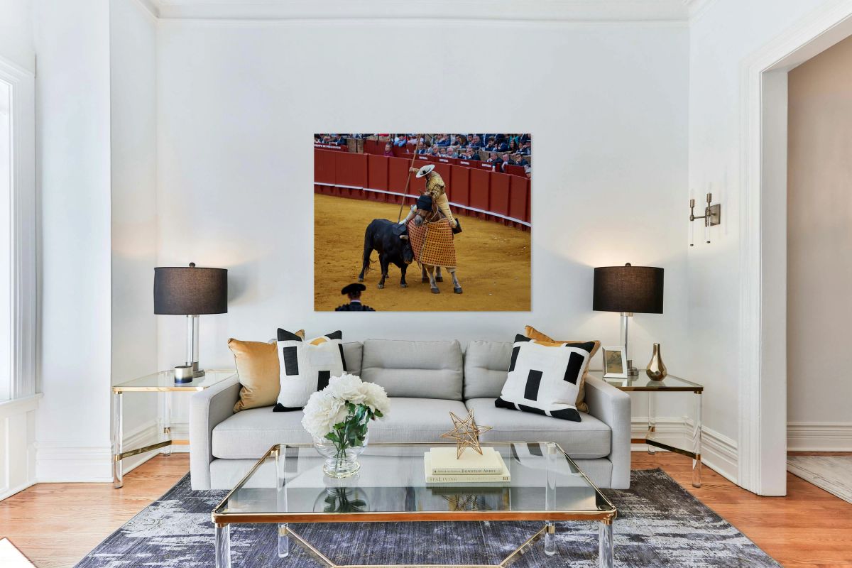 ANDALUSIA SPAIN. Bullfight in Seville Arena