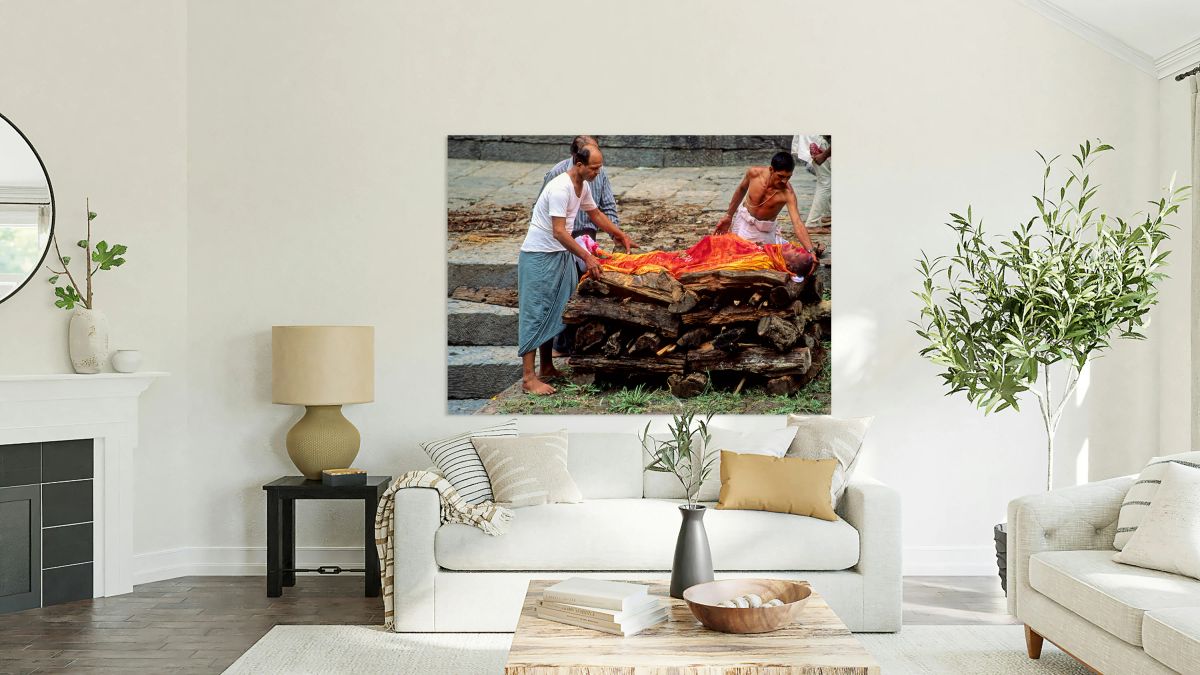 Nepal. Kathmandu. Cremation in Pashupatinath