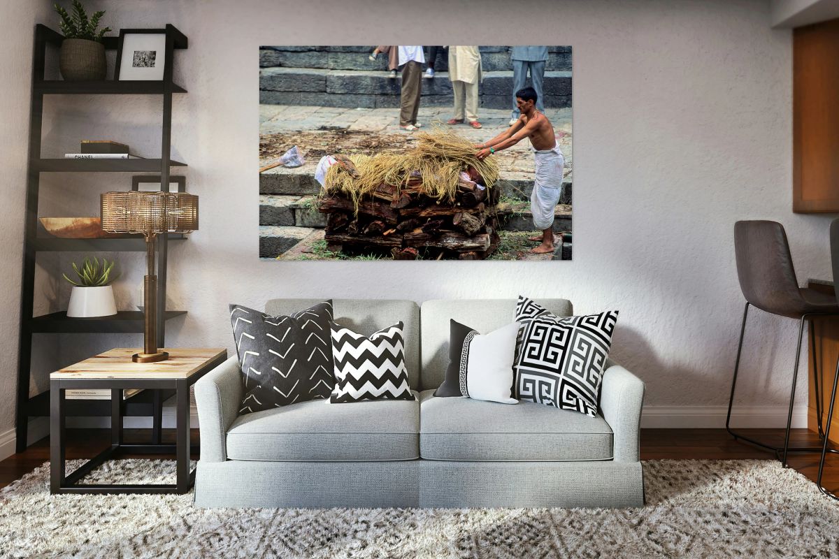 Nepal. Kathmandu. Cremation in Pashupatinath