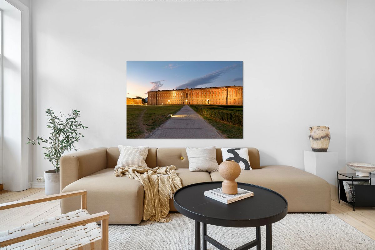 Caserta Campania Italy. The Royal Palace at sunset