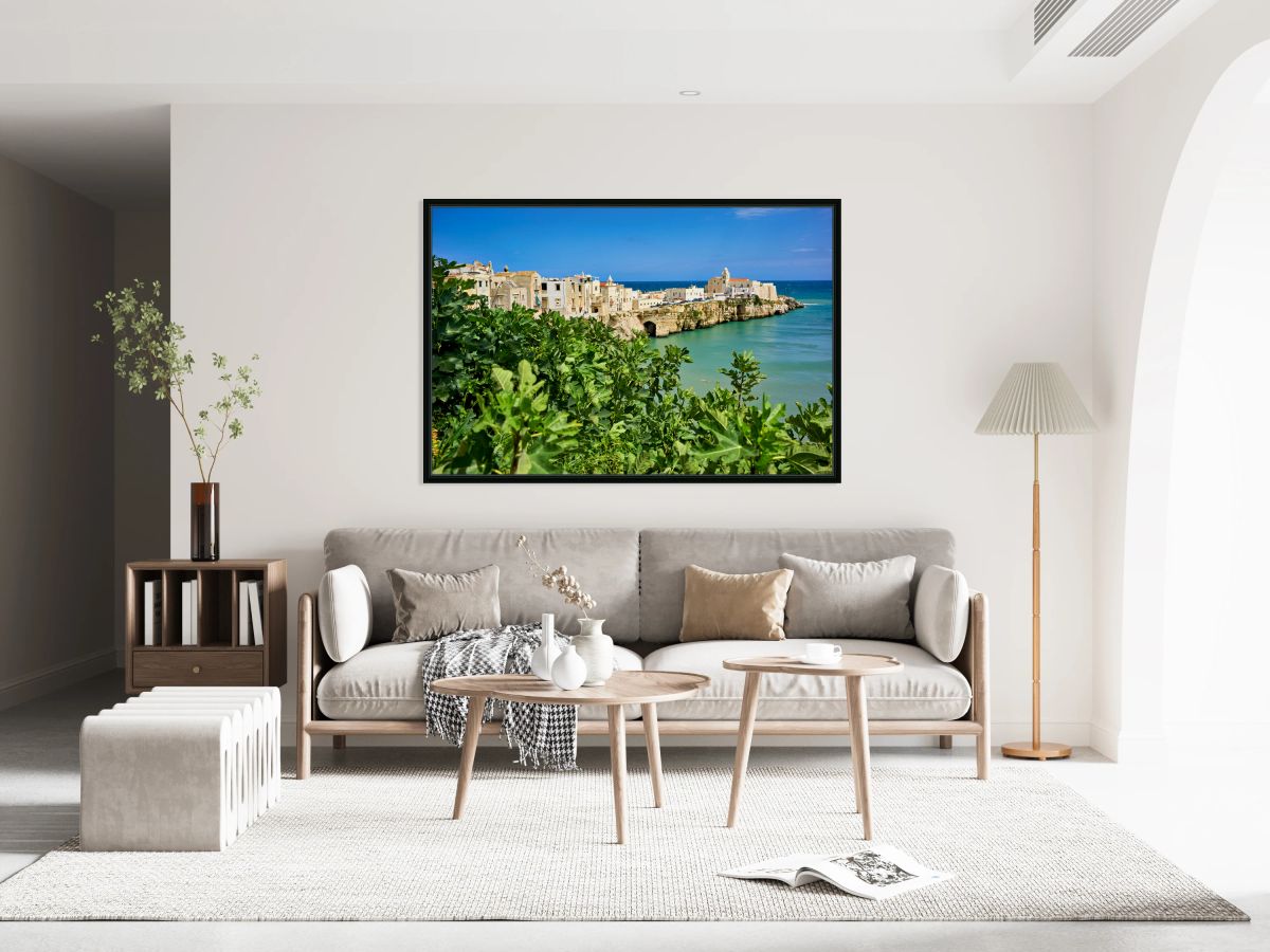 Vieste Gargano. Apulia Puglia Italy. Cape San Francesco and San Francesco church