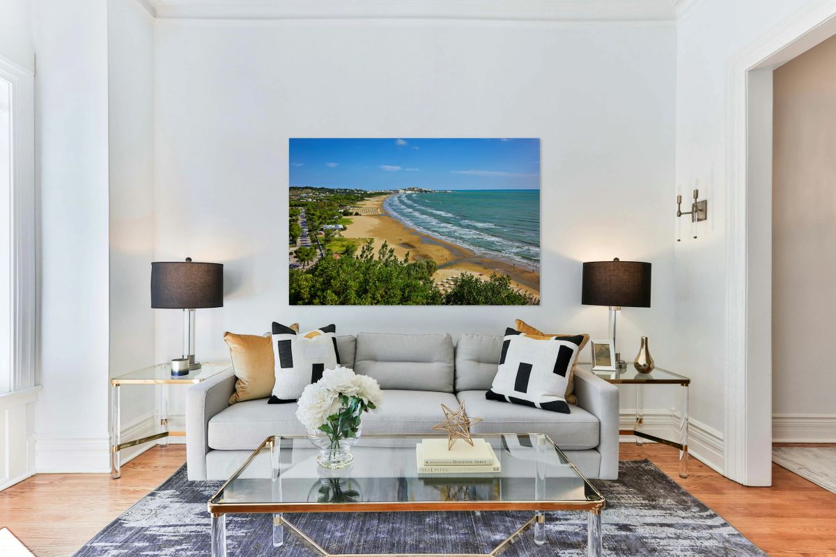 Vieste Gargano. Apulia Puglia Italy. The beach