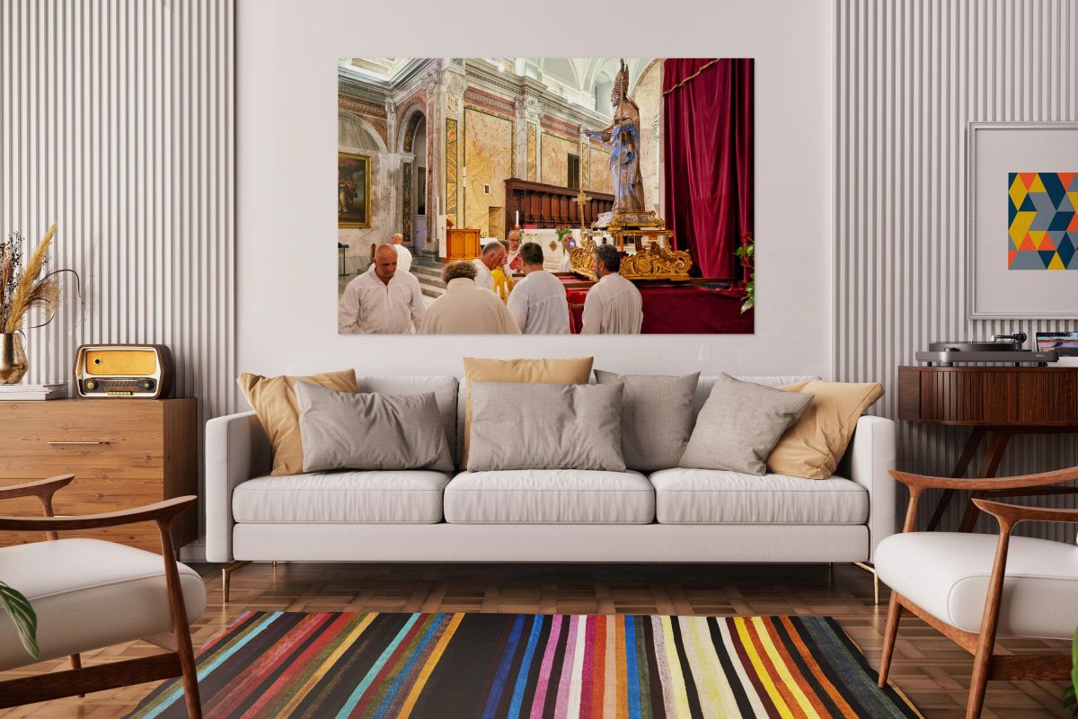 Apulia Puglia Italy. Ostuni. Festival of Saint Orontius. Procession with the statue of the Saint