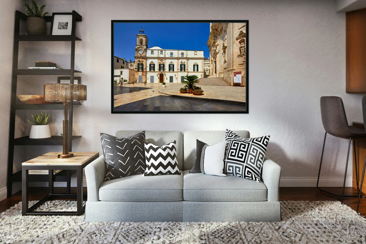 Apulia Puglia Italy. Martina Franca. Piazza Plebiscito and the Cathedral. Basilica S. Martino