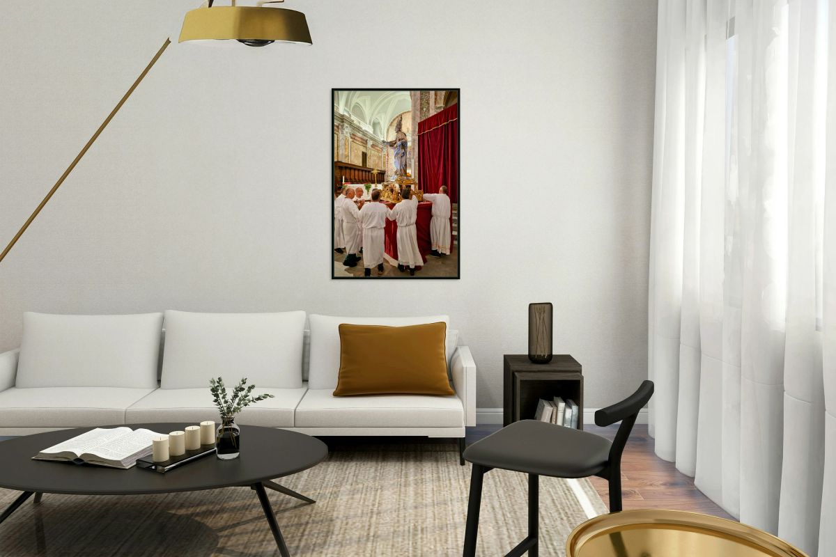 Apulia Puglia Italy. Ostuni. Festival of Saint Orontius. Procession with the statue of the Saint