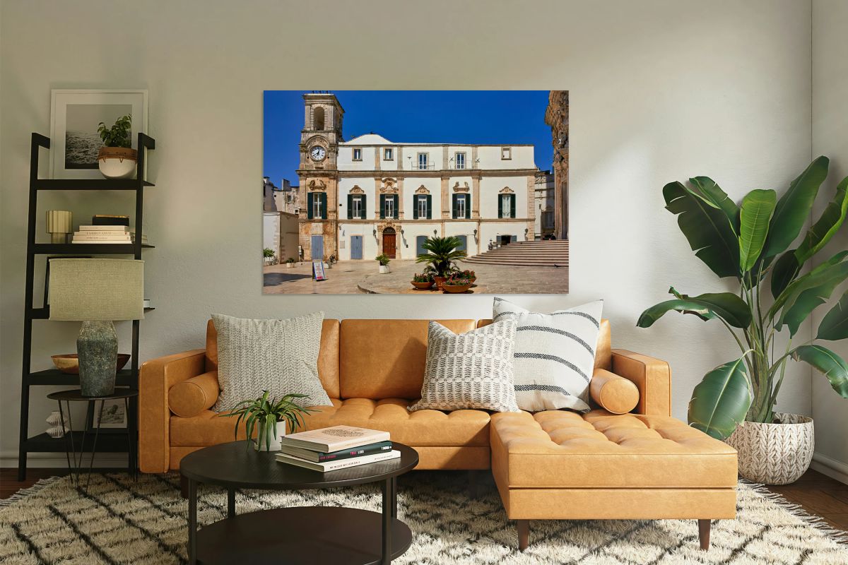 Apulia Puglia Italy. Martina Franca. Piazza Plebiscito and the Cathedral. Basilica S. Martino