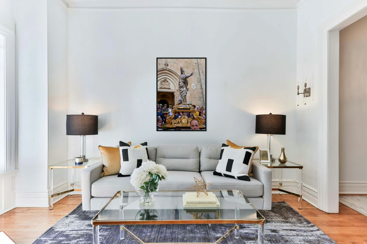 Apulia Puglia Italy. Ostuni. Festival of Saint Orontius. Procession with the statue of the Saint