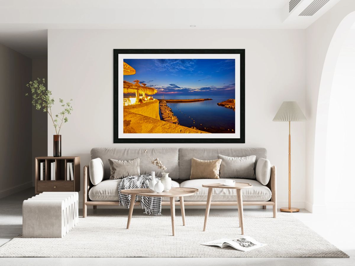 Salento. Apulia Puglia Italy. Gallipoli. Aperitif on the waterfront at sunset.