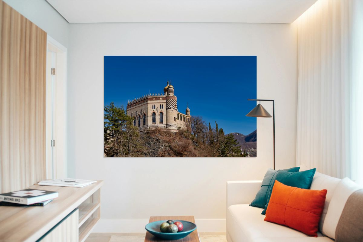 Bologna Italy. Rocchetta Mattei is a fortress located in the northern Apennines