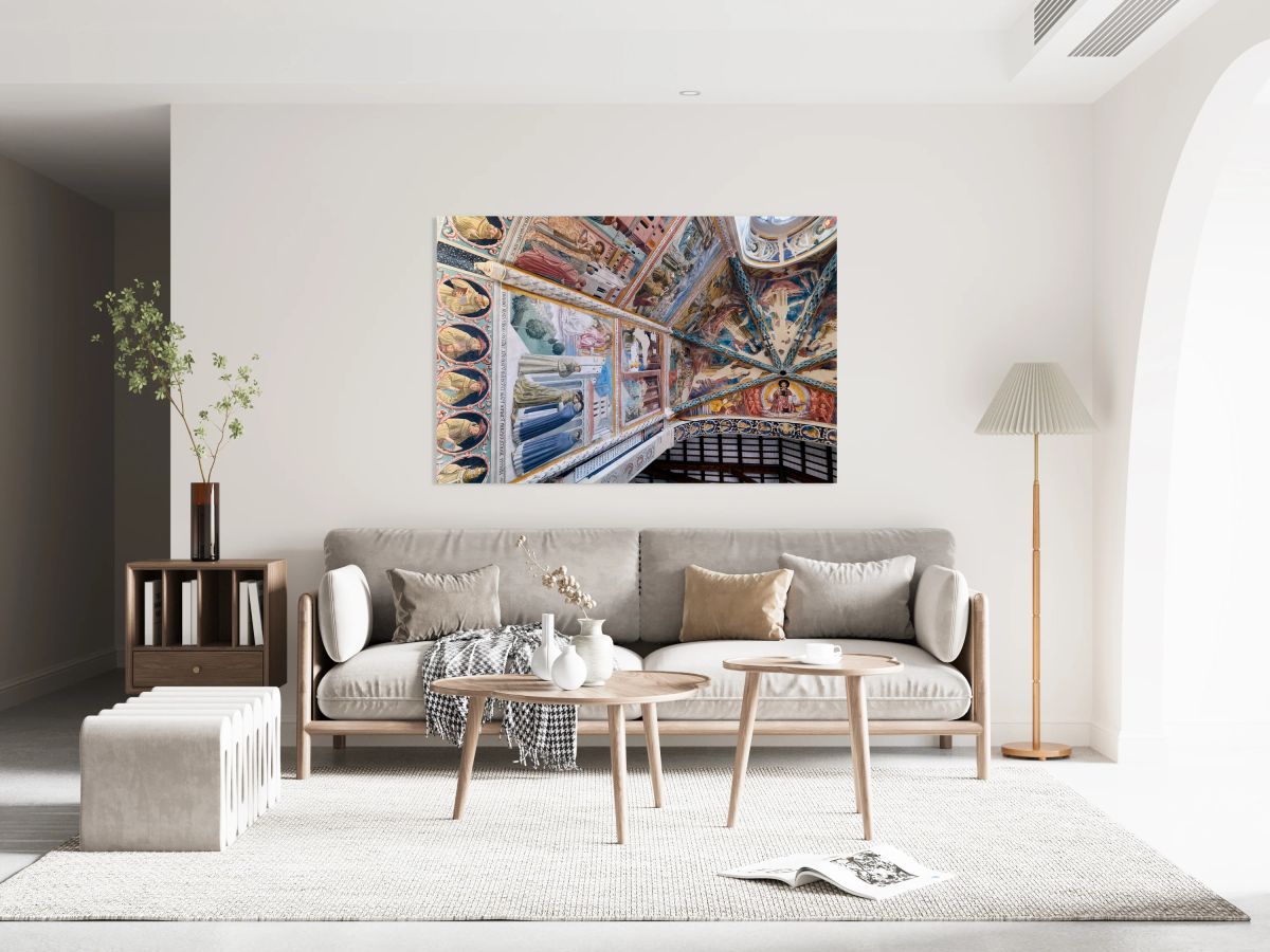 Montefalco Umbria Italy. San Francesco Church frescoed by Benozzo Gozzoli. The apse