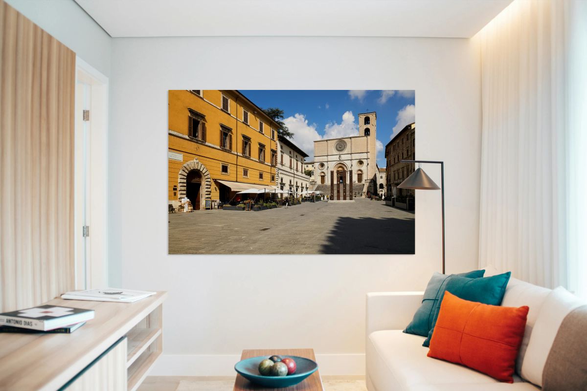 Todi Umbria Italy. Concattedrale della Santissima Annunziata. Cathedral. Piazza del Popolo