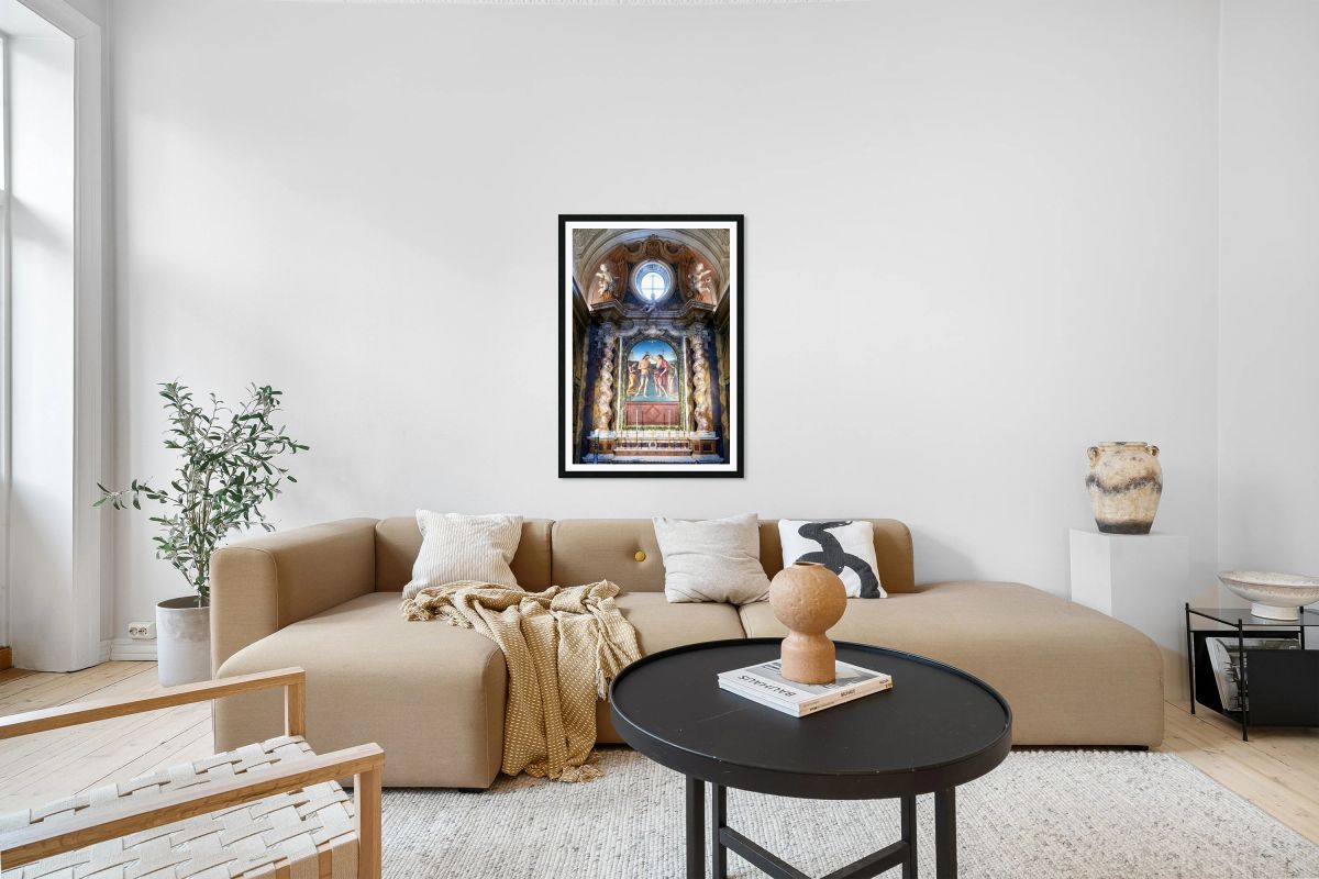 Città della Pieve Umbria Italy. The Cathedral of San Gervasio e Protasio. The Baptism of Christ by Perugino