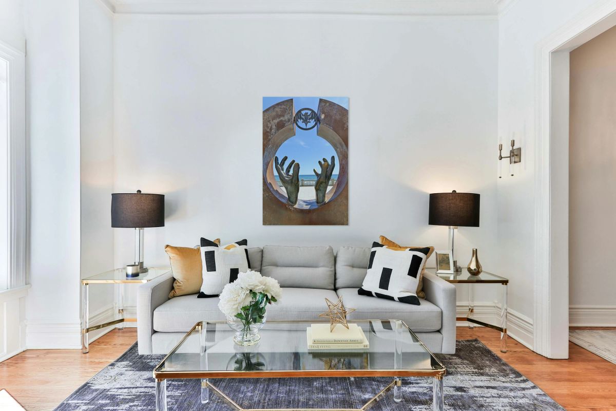 Sitges Catalunya Spain. Sculpture by Lorenzo Quinn