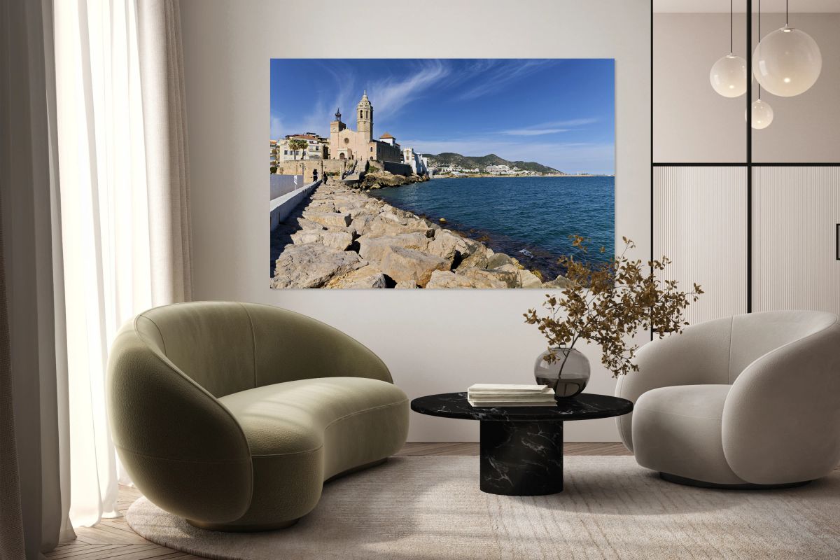 Sitges Catalunya Spain. Church esglesia de Sant Bartomeu i Santa Tecla