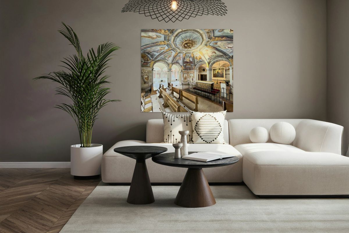 Interior of Santa Maria alla Fontana church in Milan Italy wit